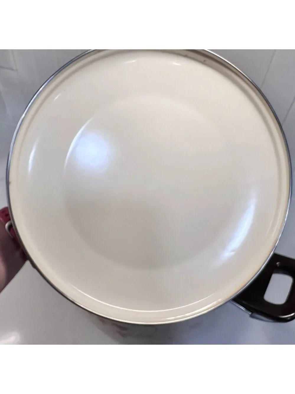 Vintage Hearthside Water Colors Blush Enamel Cookware 2 Gallon Pot